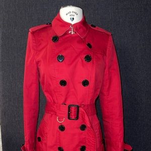 Burberry Kensington Red Trench Coat